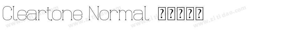 Cleartone Normal字体转换